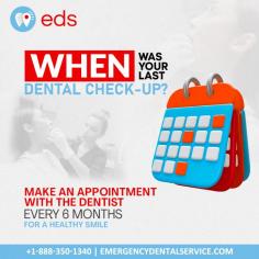 Dental Check-up? |  Emergency Dental Service 

Attention, everyone! Don't neglect your dental health! Remember to prioritize regular check-ups. Book an appointment with our trusted dentist every six months for a healthy smile. Plus, we offer reliable #Emergency Dental Services for any unexpected dental issues. Take care of your teeth!  Schedule an appointment at 1-888-350-1340.
