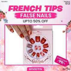 Everlasting French Nails Artificial Nails Art Set online in India at beromt. Easy nail art!