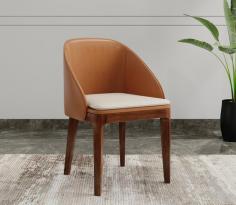 Buy Saumik Teak Wood Cushioned Dining Chair (Teak Finish) Online at Wooden Street
