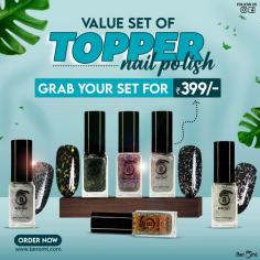 Beromt Nail Polish topper which gives a shiny effect to your nails protects your nails and also helps to shine your nails | Buy online at Beromt