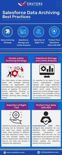 Are you a Salesforce user? Safeguard your valuable data with Salesforce Data Archiving Best Practices! Learn essential strategies to prevent accidental deletion and ensure data security. Want to delve deeper? Check out our blog post for detailed insights: https://www.webuters.com/optimizing-the-salesforce-storage-limit-how 

Need a reliable solution? Experience seamless data protection with ArchiveOnCloud! Contact us for a free trial now: https://www.webuters.com/contact-us