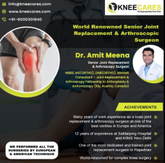 Dr. Amit Meena is an internationally renowned orthopedic surgeon specializing in knee replacement surgery and provides total care for infection in the knee.
