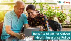 Get the best senior citizen health insurance policy covering pre and post-hospitalisation expenses. For more details, visit Livlong.