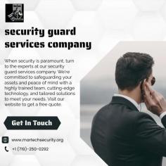 When security is paramount, turn to the experts at our security guard services company. We're committed to safeguarding your assets and peace of mind with a highly trained team, cutting-edge technology, and tailored solutions to meet your needs. Visit our website to get a free quote.