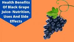 Check out details on black grape juice benefits on health like cancer cures, & reduced risk of a heart attack. Learn more about the health benefits of black grape juice at Livlong.