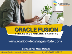 Rainbow Training Institute having best instructors for Oracle Fusion Financials Online training and it is well known for providing all Kinds of oracle fusion technologies through online and it is stepping forward in providing best Oracle Cloud Financials Online Training in Hyderabad.

See More: https://shorturl.at/mIOQ1