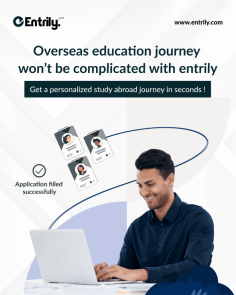 Entrily streamlines student management from start to finish. Easily discover the perfect course, confidently submit your application, secure acceptance, and simplify your visa process. Plus, receive valuable pre-departure guidance for a seamless education journey. 