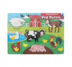 Purchase the Melissa & Doug Farm Wooden Peg Puzzle, featuring 8 pieces and suitable for kids aged 24 months and above. Explore our range of peg puzzle toys at Hamleys India. Shop now: 