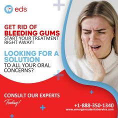 Bleeding Gums | Emergency Dental Service

Tired of bleeding gums? Emergency Dental Service will help you restore healthy gums and bring back your confident smile. Don't wait any longer; take the first step towards better oral health today! Schedule an appointment at 1-888-350-1340.