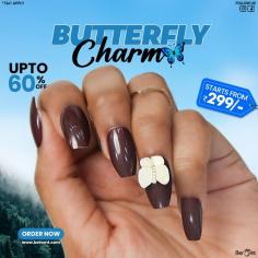 Looking for butterfly charm nails online in India? Shop for the best butterfly charm nails from our beromt exclusive collection.unique anf trending product!
