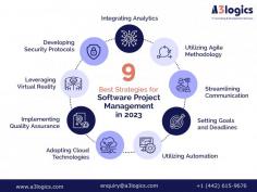 Enhance your software project management skills!  We've got you covered with our 9 software project management strategies. These powerful strategies for 2023 will take us through the evolving landscape of software project management. Contact us to know more.