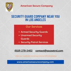 When you need swift security solutions in Los Angeles, American Secure Company is your local go-to option. Our highly trained security personnel are on standby, ready to respond promptly to any security challenge. Rest assured that your safety and well-being are in capable hands.