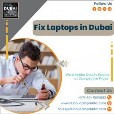 Dubai Laptop Rental Company offers the best service for Fix laptops in Dubai.  We fix all types of laptop problems infront of you quickly. For More info Contact us: +971-50-7559892 Visit us: https://www.dubailaptoprental.com/laptop-repair/