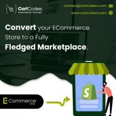 Looking to establish an engaging online store? Partner with the best Shopify marketplace development agency. At CartCoders, We specialize in creating functional, customized eCommerce platforms using Shopify. From responsive design to seamless payment integration, Our team ensures your store not only looks great but functions flawlessly. Don't miss out on this opportunity to transform your e-commerce dreams into a reality with a top Shopify marketplace development company.
