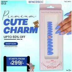 Cute charm false nails which are easy to apply and remove and also gives amazing look to your hand. Not need to go in salon just apply beromt false nails !