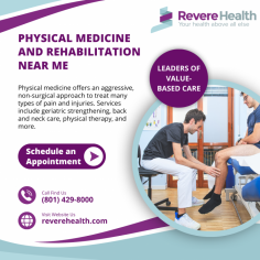 Looking for top-notch Physical Medicine and Rehabilitation nearby? Revere Health has you covered! Our skilled team focuses on your recovery with precision and care. Get back to your best self! Call now at (801) 429-8000 to schedule an appointment and let's pave the way to your optimal health together.


Visit our website: https://reverehealth.com/specialty/physical-medicine-and-rehabilitation/