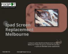 Hassle free iPad Screen Replacement Service Center in Melbourne

Looking for reliable iPad screen replacement services in Melbourne? At FixSpot.com.au, we understand the importance of a functional iPad. Our experienced technicians provide efficient and professional repairs, ensuring your iPad's battery and screen are replaced with precision. Trust us for top-quality iPad repairs in Melbourne, restoring your device to its optimal performance. Contact us today for reliable and affordable iPad battery and screen replacement services.