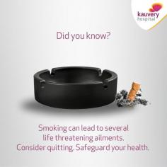 Break free from the chains of smoking before it chains you to life threatening ailments. Your health is the greatest wealth - Choose to quit and embrace a healthier and vibrant life.