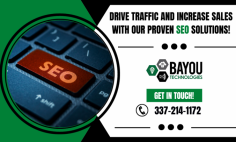 Get the Latest SEO Strategies with Our Experts!

Elevate your online visibility with our effective search engine optimization. Bayou Technologies, LLC has a super-trained team that specializes in optimizing websites to improve search engine rankings, drive organic traffic, and boost your online presence. Stay ahead of the competition and attract more customers with our tailored tactics.
