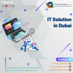 An IT solution is a tailored set of technologies designed to address specific information technology needs. VRS Technologies LLC is master piece in serving IT Solution Dubai. Contact: +971 56 7029840 Visit: https://www.vrstech.com/it-solutions-dubai.html