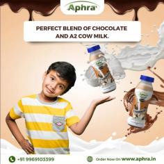 Infuse your moments with the delightful taste of Aphra Chocolate Flavoured Milk. Whether it's your morning ritual, an afternoon refresher, or a comforting evening indulgence, our decadent flavor adds a touch of delight to your day. Discover Aphra's joy at www.aphra.in.