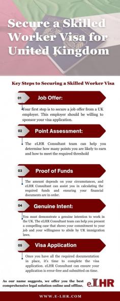 Turning your dream of working in the United Kingdom into a reality begins with securing a Skilled Worker Visa. The process can be complex and overwhelming, but with the right guidance, it can be a smooth journey. In this comprehensive guide, we will walk you through the essential steps to obtaining a Skilled Worker Visa for the UK, and we will highlight the crucial role that eLHR Consultant can play in making this dream come true.

Source: https://elhrconsultant.blogspot.com/2023/10/secure-skilled-worker-visa-for-united-kingdom.html