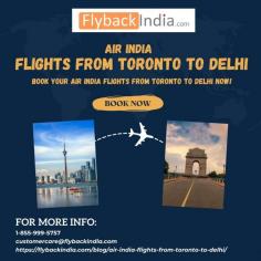 Are you searching for Air India flights from Toronto to Delhi? Then you have come to the right place, Fleabekindia will help you find the best and cheapest flights. We have experienced staff who will listen to you and give you suggestions for better and cheaper flights.
