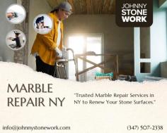 Contact us and you'll know how to repair damaged marble surface

It doesn’t matter at all your worktops are chipped, cracked, stained or scratched, simply call us for marble table maintenance and you’ll enjoy our professional marble repair NYC. We understand that it is very common for the corners and edges of marble table to chip, so if you opt for our cracked marble table repairs, you will certainly enjoy the service. We know how to prolong the lifespan of your natural stones, so depend on us when you don't know how to repair damaged marble surface.