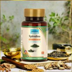 Experience the Power of Spirulina - ayurvedic multivitamin capsule. Nourish your body, mind, and spirit for a healthier you!
