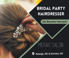 Best Hair Styling Services for Your Wedding

We are a bridal party hairdresser and offer the best salon experience with quality hair styling services. Our team is excited to help achieving the look that inspires you for your special day. Send us an email at infomerakisalonnc@gmail.com for more details.

