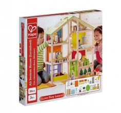 Acquire the Hape All Season House (Furnished) - Featuring 36Pcs Doll House & Accessories | Hamleys India