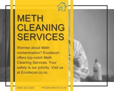 We provide eco-friendly Meth Cleaning Services in New Zealand

Our Meth Cleaning Services can help you if your business, home, or vehicle needs meth contamination. Live in healthy NZ homes and reduce the risks to avoid any potential health issues. For a quick check if any of your assets has been contaminated with methamphetamine use our instant Meth Testing Kits.