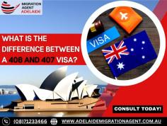 The distinction between the Australian Subclass 408 and 407 visas lies in their respective purposes and eligibility criteria.

The Subclass 408 visa, also known as the Temporary Activity visa, is designed for individuals participating in specific activities, events, or projects in Australia. This can include sports events, entertainment productions, religious work, or research activities. It caters to a broad range of short-term endeavors and necessitates a sponsor or nomination by an approved organization.

On the other hand, the Subclass 407 visa, known as the Training visa, is geared towards individuals seeking to enhance their skills through structured training programs in Australia. This visa is particularly beneficial for professionals and employees who wish to undergo training that is not readily available in their home country.

In terms of eligibility, the Subclass 408 visa requires applicants to be invited, nominated, or supported by an approved sponsor. The activities covered under this visa are diverse, allowing for temporary stays based on specific event or project timelines.

Conversely, the Subclass 407 visa mandates that applicants be sponsored by an approved training provider in Australia. The training program must align with the applicant's skills and contribute to their professional development. This visa is ideal for those who seek to gain hands-on experience or specialized knowledge not easily attainable in their home country.

Both visas, while serving different purposes, play vital roles in facilitating short-term engagements and skill development opportunities in Australia. As with any visa application, it is crucial for applicants to thoroughly understand the specific requirements, adhere to the prescribed procedures, and ensure accurate documentation. Seeking professional advice or assistance from migration experts can further enhance the likelihood of a successful application, depending on the unique circumstances and goals of the individual.

visit us:- https://www.adelaidemigrationagent.com.au/visitor-visa-adelaide/visitor-visa-subclass-600