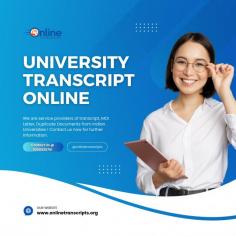 Online Transcript is a Team of Professionals who helps Students apply their Transcripts, Duplicate Marksheets, and Duplicate Degree Certificate (In case of lost or damage) directly from their Universities, Boards, or Colleges on their behalf. Online Transcript focuses on issuing Academic Transcripts and ensuring that the same gets delivered safely & quickly to the applicant or at the desired location. https://onlinetranscripts.org/