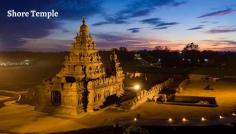 Marvel at the ancient beauty of Shore Temple, a UNESCO World Heritage site in Mahabalipuram, India, with stunning seashore views.