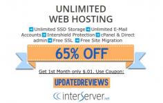 EXCLUSIVE OFFER TO UPDATEDREVIEWS USERS. TRY Interserver's WEB HOSTING AT $.01 for FIRST MONTH. COUPON CODE : UPDATEDREVIEWS: https://bit.ly/3Rtgt0x 

Few good reasons to Choose
Upto 65% OFF on Yearly Plans
Unlimited ULTRA SSD Storage
450+ Cloud Apps
SitePad Website Builder
Unlimited E-Mail Accounts
Global Content Caching
Intershield Protection
30 Days Money Back Guarantee
Free Website Migration
Free SSL Certificates: https://bit.ly/3NgHIsW 
