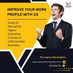  Canadian Student Visa is the first preferable choice of almost all Indian Students for Higher Studies but there are so many other options are also available these days. We are working as a Study Abroad Consultants and helping Students to get admissions in Canada, Australia, New Zealand, Ireland, the USA & UK. https://nascentimmigration.com/