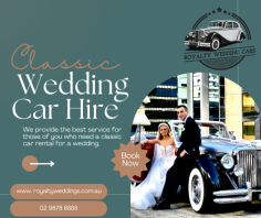 Royalty Wedding Cars offers vintage and classic car hire for weddings. We have a wide selection of beautiful cars to choose from. Call us today at 02 9878 8888 to book your wedding car.