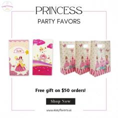 Turn your child's special day into a fairytale with our enchanting Princess Party Favors. Easy Favors presents a regal collection of party favors fit for little princes and princesses. Our high-quality favors will add a touch of royal elegance to your celebration. Shop now and create a party that will make your child feel like royalty!