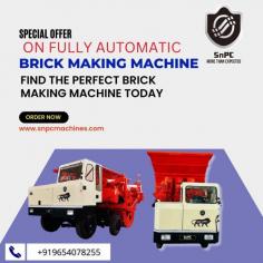 Find the perfect brick making machine and Grow your brick kiln business with fully automatic brick making machine which produce brick about three times faster as compared to manual production. This machine revolutionize construction industry with its speed and reduction in 45% cost. This machine is eco-friendly as well as it requires one-third of water for its working. Some of these models are BMM-404, BMM-310, BMM-160. These machines produce brick moving on wheel like a moving truck. Kiln owner can produce brick anywhere anytime independently with minimum labour. Customer can order our machine from any country, state or can visit us for their own satisfaction. For more queries or order visit: 
https://snpcmachines.com/
or can contact us : 8826423668