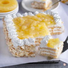 Experience Fresh Cream Pineapple Cake Online Only at Theobroma

Pamper yourself with the delightful fresh cream pineapple cake – a vanilla sponge base layered with dairy cream and pineapple compote. Place your order now at Theobroma to relish this scrumptious treat, offered at the most competitive rates.