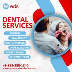 Dental Services | Emergency Dental Service

Emergency Dental Services ensures your dental health and comfort by providing comprehensive care, including fillings, jaw injury treatment, root exposure management, oral bleeding control, root canals, and solutions for missing teeth. Schedule an appointment at 1-888-350-1340.
