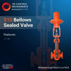 The S10 Bellows Sealed Valve excels in high-pressure and high-temperature conditions while offering versatility with PTFE bellows for lower pressures and temperatures up to 180°C.
For more info visit https://rkcipl.co.in/.../product-s10-bellowssealvalve-hi.../