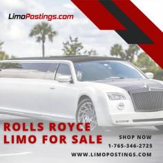 Begin your unforgettable journey with our exclusive Rolls Royce limo for sale, available at LimoPostings. Feel the unique blend of comfort, class, and reputation only Rolls Royce can offer. Picture yourself in these limos, where every seat is cozy and wrapped in luxurious leather. The interior is carefully designed, showcasing Rolls Royce's dedication to quality craftsmanship. Experience the ultimate luxury with our exquisite limousines. Visit now
 https://www.limopostings.com/