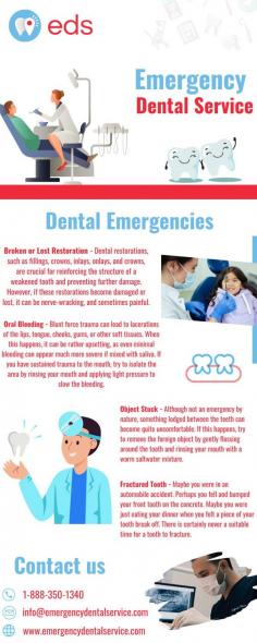 When a patient experiences sudden and unexpected dental issues or emergencies, they require immediate attention from a dental expert. Such crises may include Soreness and discomfort, Mouth sores and pain, Jaw Disorder, Worn or broken, and Excessive Saliva Production. If you are facing any of these problems, do not hesitate to contact us at 1-888-351-1473 to take advantage of our service Emergency Dentures in Indiana. We understand the urgency of your situation and will provide prompt and efficient care to alleviate your pain and discomfort.

Website: https://www.emergencydentalservice.com/dentures/state/indiana