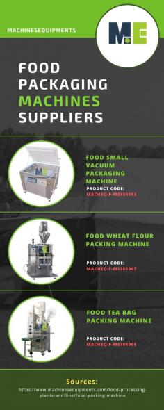 Food Packaging Machines Suppliers 
One of the leading Food Packaging Machines Suppliers in China and India is MachinesEquipments. We have been offering our clients with high-quality machinery for a considerable amount of time. Our machines are composed of premium raw materials and are offered at competitive costs. Our machines are long-lasting and robust.
For more details visit us at: https://www.machinesequipments.com/food-processing-plants-and-line/food-packing-machine