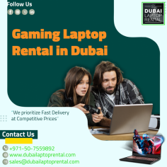 Dubai Laptop Rental Company offers the best Gaming Laptop Rental in Dubai which are very reliable. We equip you to focus on what really matters – your business. Contact us: +971-50-7559892 Visit us: https://www.dubailaptoprental.com/laptops-for-rental/