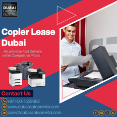 Dubai Laptop Rental Company offers you the best Copier Lease in Dubai. We occupies the Top Place in supplying copier for lease. For More info Contact us: +971-50-7559892 Visit us: https://www.dubailaptoprental.com/copier-rental-dubai/