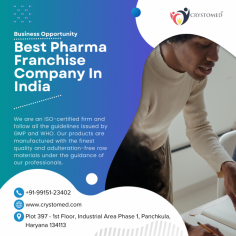 Crystomed is one of the leading companies in the pharmaceutical industry, and its franchise business is widely regarded as one of the best in the market. Several factors contribute to Crystomed's excellence in the pharma franchise sector.

Crystomed boasts a comprehensive and diverse product portfolio, encompassing a wide range of therapeutic categories. This variety allows franchisees to cater to diverse market needs, ensuring a broader customer base and sustained business growth.

Our commitment to research and development ensures a continuous stream of innovative and high-quality products. This commitment to excellence not only aligns with evolving healthcare demands but also enhances the credibility of the franchise business.

We provide robust support to its franchise partners, including comprehensive training, marketing assistance, and logistical support. This collaborative approach fosters a strong network of successful franchise businesses, contributing to the overall success and reputation of Crystomed in the pharmaceutical franchise sector.

In conclusion, Crystomed's commitment to quality, innovation, and supportive partnerships makes it a standout choice for those seeking the best in the pharmaceutical franchise business.

https://www.crystomed.com/best-pcd-pharma-franchise/
https://www.crystomed.com/
