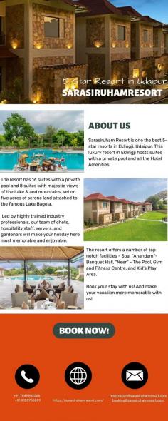 Sarasiruham Resort is one of the Best Luxury Resort in Nagda, Eklingji, which is an ideal place for your next getaway near Udaipur. Sarasiruham Resort offers accommodation with a restaurant, free private parking, a fitness centre and a garden.

Click to know more at- https://sarasiruhamresort.com/

Call us at + 91 9105300099, 9105700099